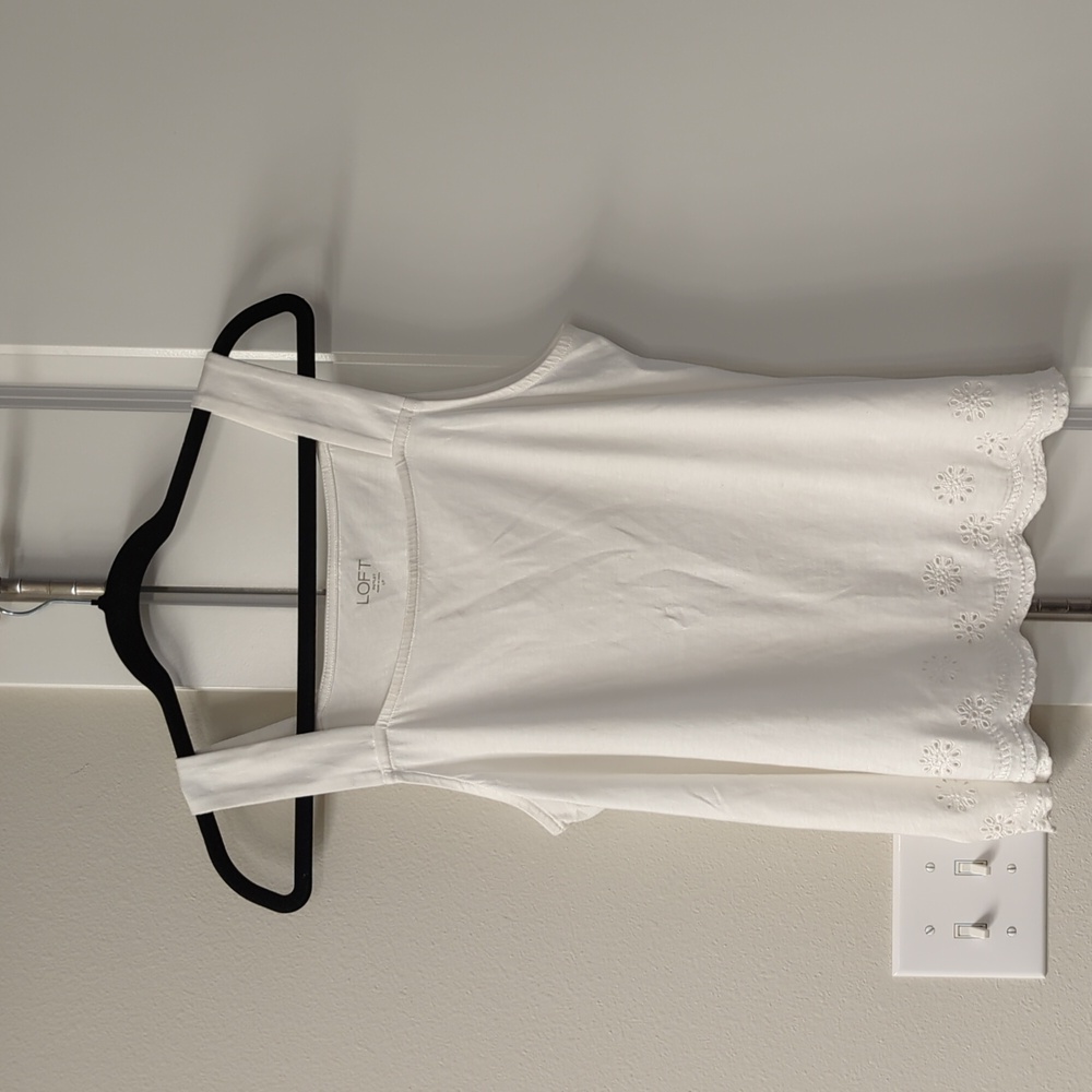 Loft white tank top